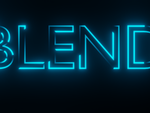 Looped Text Animation - made in Blender 3D Model