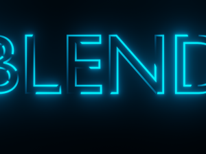 Looped Text Animation - made in Blender 3D Model