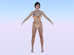 비키니를 입은 여자 03 3D 모델