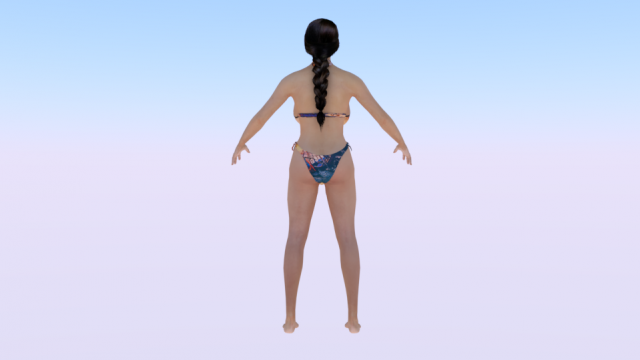 3D file Young woman body in summer fishion bikini 👩・3D print