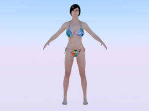 A Woman in a Bikini 04 3D Models