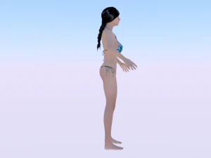 A Woman in a Bikini 04 3D Model