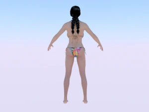 A Woman in a Bikini 04 3D Model