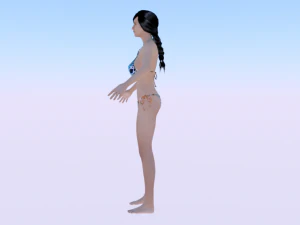 A Woman in a Bikini 04 3D Model