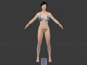 A Woman in a Bikini 04 3D Model