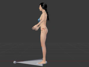 A Woman in a Bikini 04 3D Model