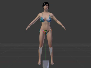 A Woman in a Bikini 04 3D Model