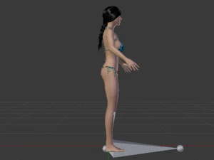 A Woman in a Bikini 04 3D Model