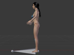 A Woman in a Bikini 04 3D Model