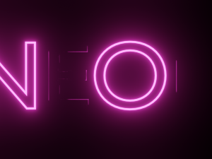 Neon Text Animation - made in Blender 3D Модель