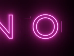 Neon Text Animation - made in Blender 3D Model