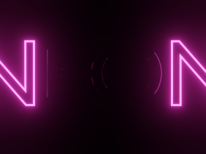 Neon Text Animation - made in Blender 3D Модель