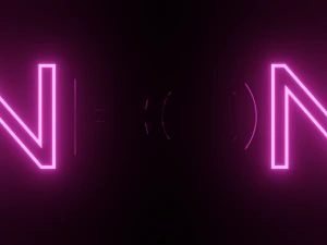 Neon Text Animation - made in Blender 3D Model