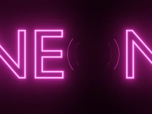 Neon Text Animation - made in Blender 3D Model