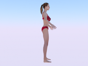 A Woman in a Bikini 011 3D Model