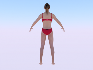 A Woman in a Bikini 011 3D Model