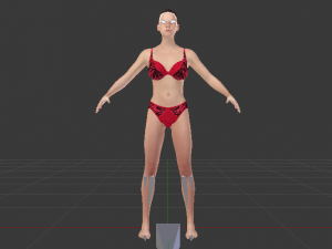 A Woman in a Bikini 011 3D Model
