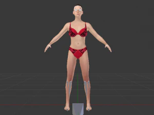 A Woman in a Bikini 011 3D Model