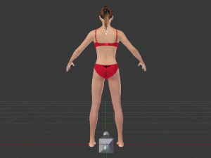 A Woman in a Bikini 011 3D Model