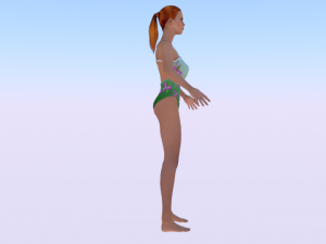 A Woman in a Swimsuit 01 Modèle 3D