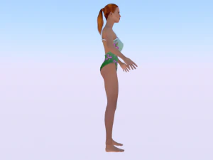A Woman in a Swimsuit 01 3D Model