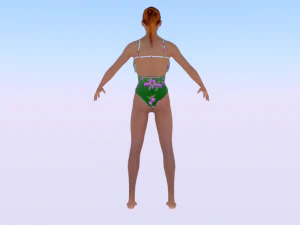 A Woman in a Swimsuit 01 3D Model
