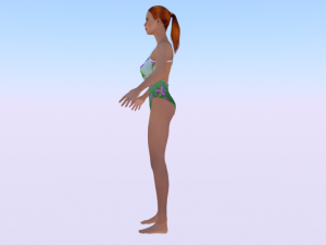 A Woman in a Swimsuit 01 Modèle 3D