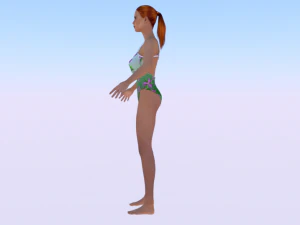 A Woman in a Swimsuit 01 3D Model
