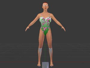 A Woman in a Swimsuit 01 3D Model