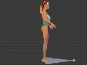 A Woman in a Swimsuit 01 3D Model