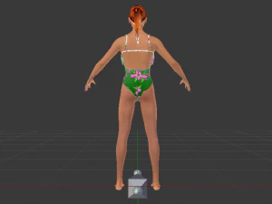 A Woman in a Swimsuit 01 3D Model