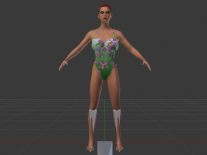 A Woman in a Swimsuit 01 Modèle 3D
