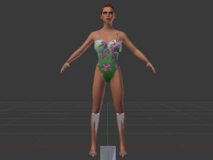 A Woman in a Swimsuit 01 3D Model