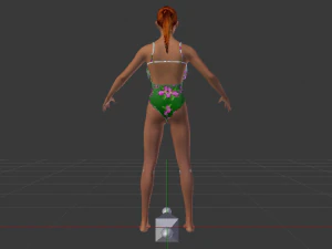A Woman in a Swimsuit 01 3D Model