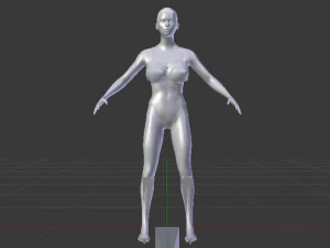 A Woman in a Swimsuit 01 3D Model
