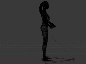 A Woman in a Swimsuit 01 3D Model