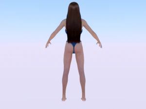 A Woman in a Swimsuit 02 3D Model