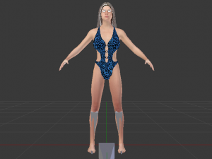 A Woman in a Swimsuit 02 3D Модель