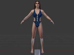 A Woman in a Swimsuit 02 3D Model
