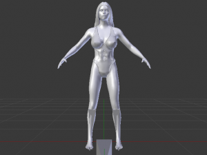 A Woman in a Swimsuit 02 3D Модель
