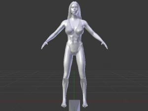 A Woman in a Swimsuit 02 3D Model