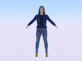 Woman in Casual Clothes 01 3D Models