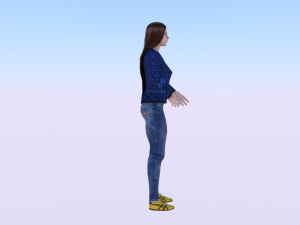 Woman in Casual Clothes 01 3D Model