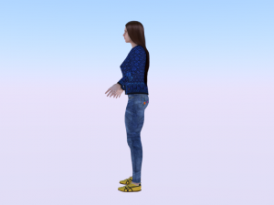 Woman in Casual Clothes 01 3D Model