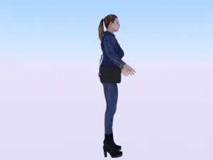 Woman in Casual Clothes 02 3D Model
