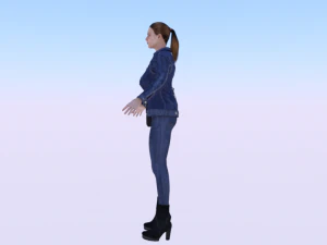 Woman in Casual Clothes 02 3D Model