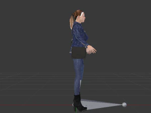 Woman in Casual Clothes 02 3D Model