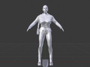 Woman in Casual Clothes 02 Model 3D