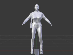 Woman in Casual Clothes 02 3D Model