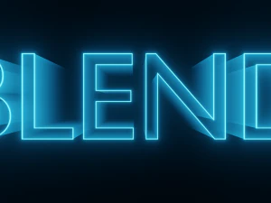 80s Style Text Animation - made in Blender 3D Model
